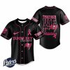 Custom NFL Tampa Bay Buccaneers Breast Cancer Black Baseball Jersey 1