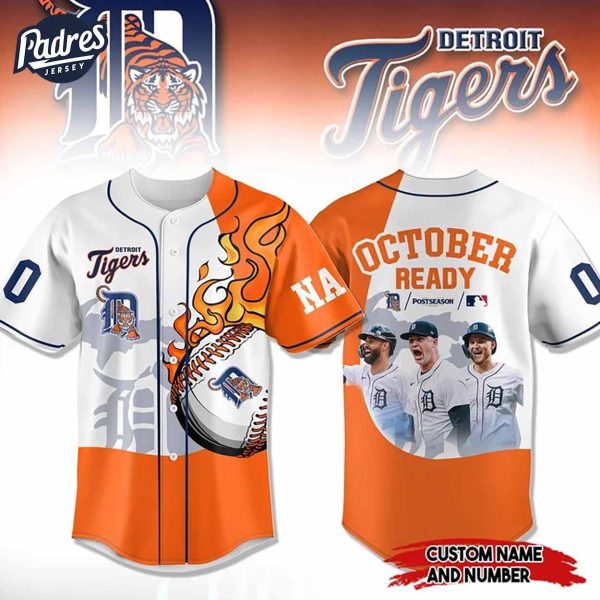 Custom October Ready Detroit Tigers Baseball Jersey 1