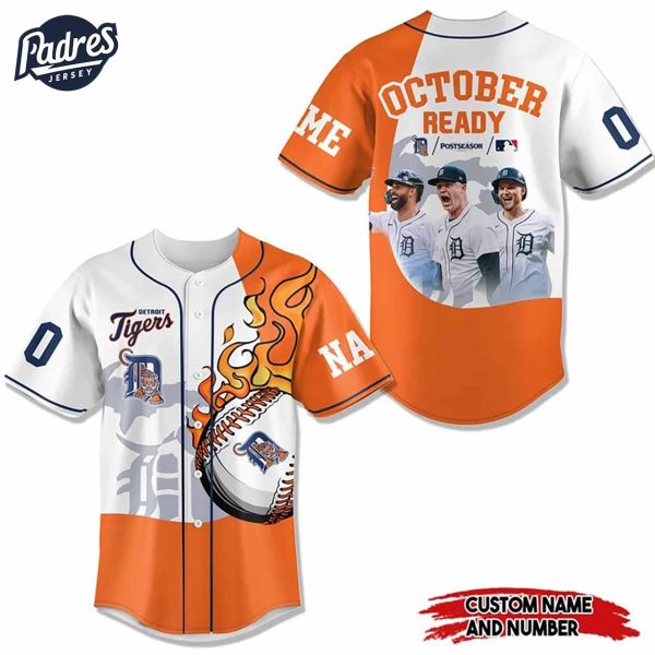 Custom October Ready Detroit Tigers Baseball Jersey 2