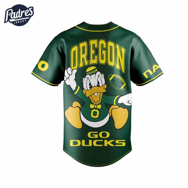 Custom Oregon Ducks Football Baseball Jersey Gifts Family 3