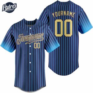 Custom Team Baseball Jerseys Blue Gradient Design for a Bold Look 1