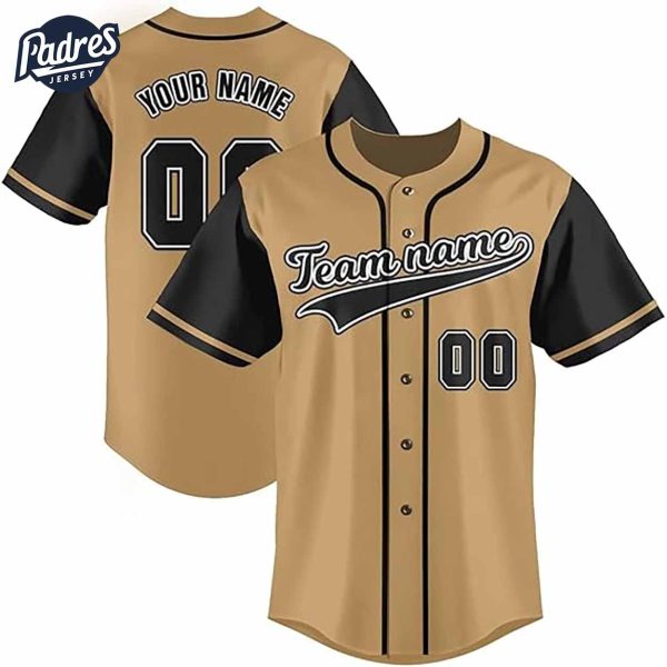 Custom Team Baseball Jerseys Gold Baseball Jersey Style 1