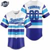 Custom Team Baseball Jerseys Striped Blue and White for a Fresh Look 1