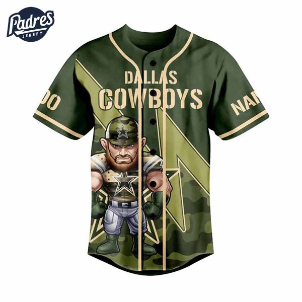 Dallas Cowboys Salute To Service Custom Baseball Jersey 3