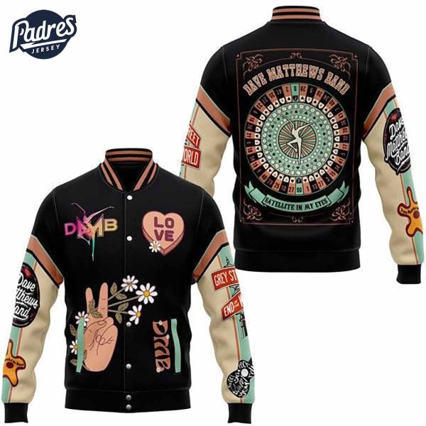 Dave Matthews Band Satellite My Eyes Baseball Jacket Style 2