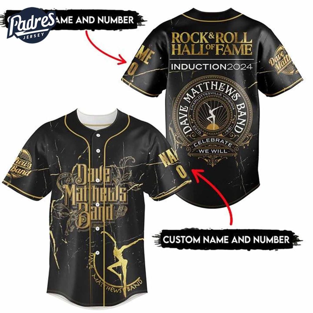 Dave Matthews Rock And Roll Hall Of Fame 2024 Custom Baseball Jersey