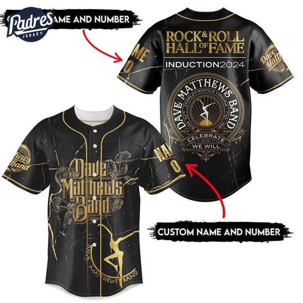 Dave Matthews Rock And Roll Hall Of Fame 2024 Custom Baseball Jersey 1