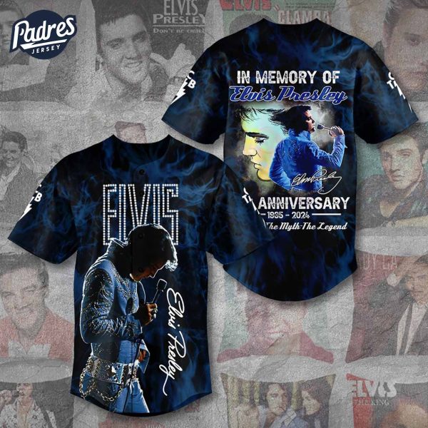 Elvis Presley Anniversary 1935-2024 Baseball Jersey