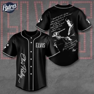 Elvis Presley Black Baseball Jersey 1