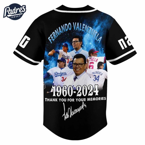 Fernando Valenzuela 1960 2024 Los Angeles Dodgers Custom Baseball Jersey 3