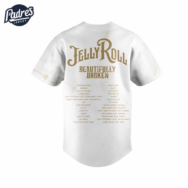 Jelly Roll Beautifully Broken Baseball Jersey Music Style 4