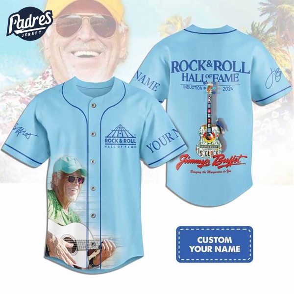 Jimmy Buffett Rock And Roll Hall Of Fame Custom Baseball Jersey 1