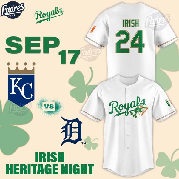 Kansas City Royals Irish Heritage Night Baseball Jersey Style 1