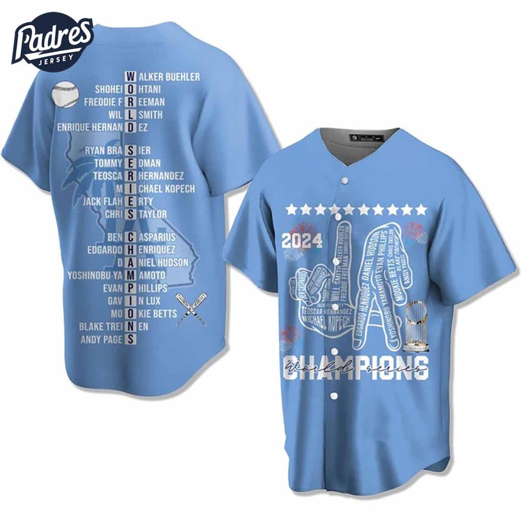 Los Angeles Dodgers 2024 Champions Baseball Jersey