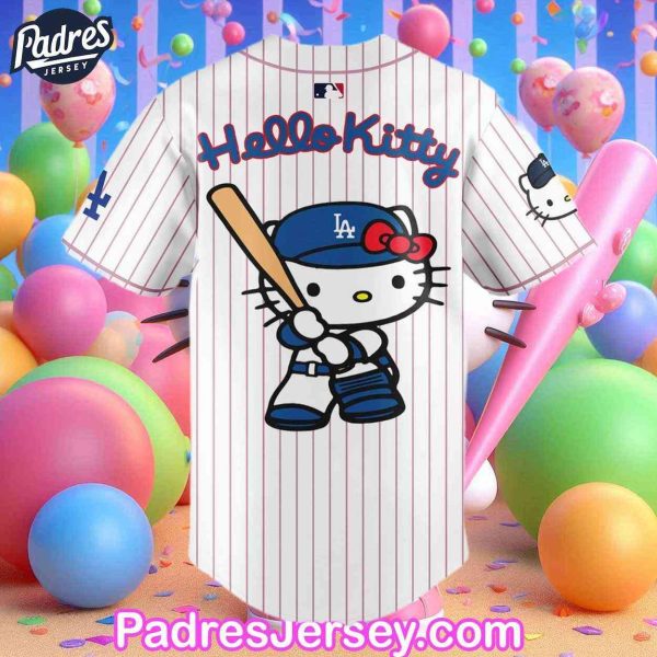 Los Angeles Dodgers Baseball Jersey Design Hello Kitty 2