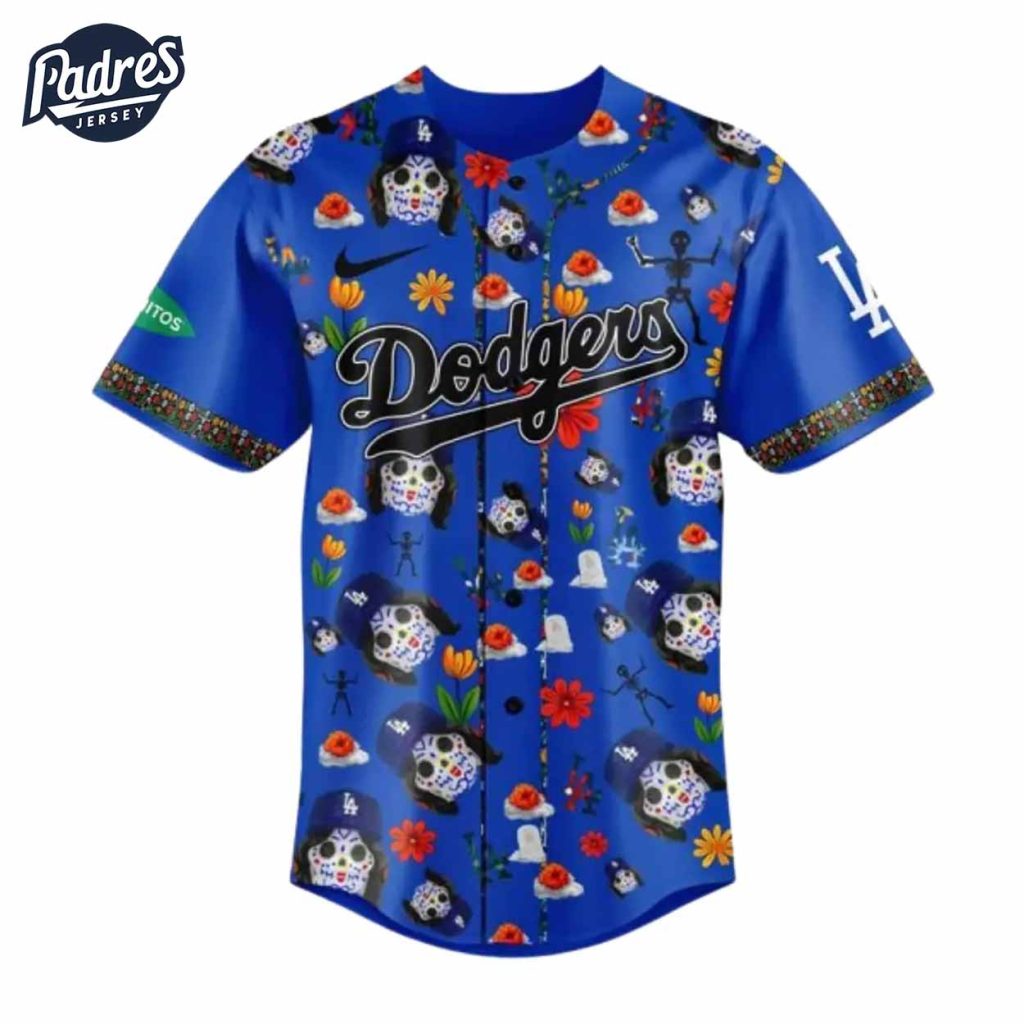 Los Angeles Dodgers Dia De Los 2024 Blue Baseball Jersey