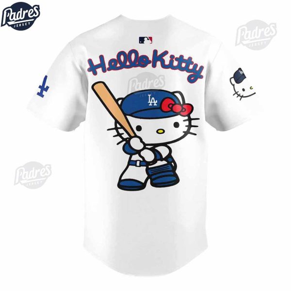 Los Angeles Dodgers Hello Kitty Cute Baseball Jersey 2