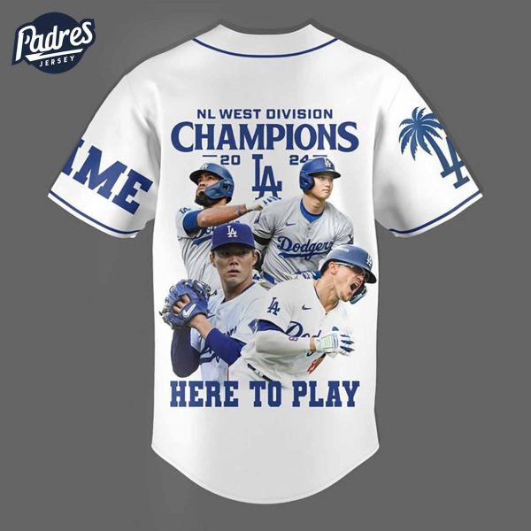 Los Angeles Dodgers NL West Champions Custom Baseball Jersey 4