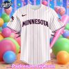 Minnesota Twins Hello Kitty White Baseball Jersey 1