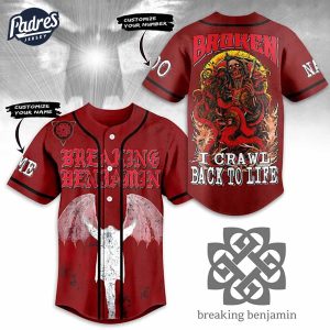 Music Breaking Benjamin Broken I Crawl Back To Life Custom Baseball Jersey 1