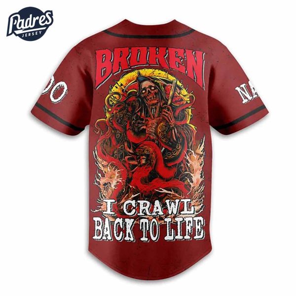 Music Breaking Benjamin Broken I Crawl Back To Life Custom Baseball Jersey 3