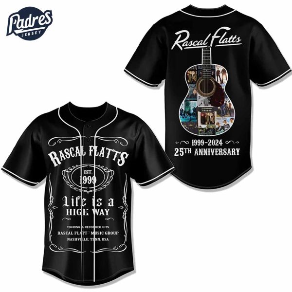 Music Rascal Flatts Baseball Jersey 1999 2024 25th Anniversary 1