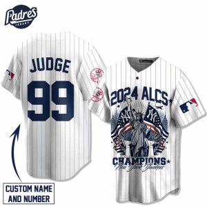 New York Yankees 2024 ALCS Champions JUDGE MLB Baseball Jersey 1