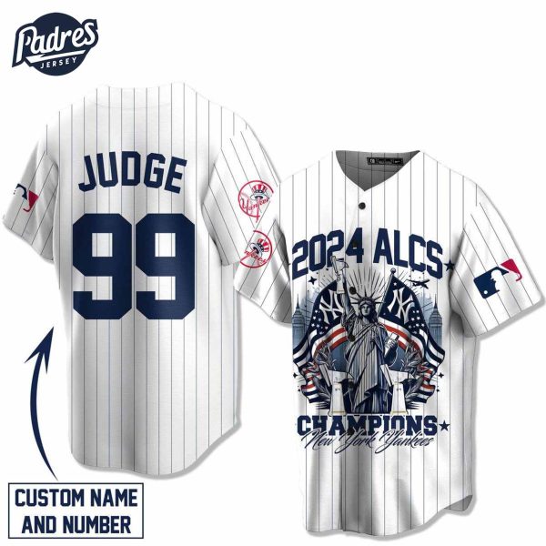 New York Yankees 2024 ALCS Champions JUDGE MLB Baseball Jersey 1