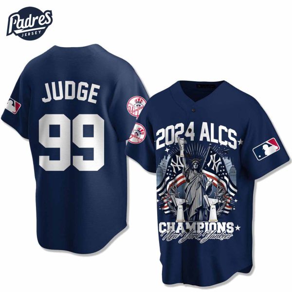 New York Yankees 2024 ALCS Champions JUDGE MLB Baseball Jersey Style 1