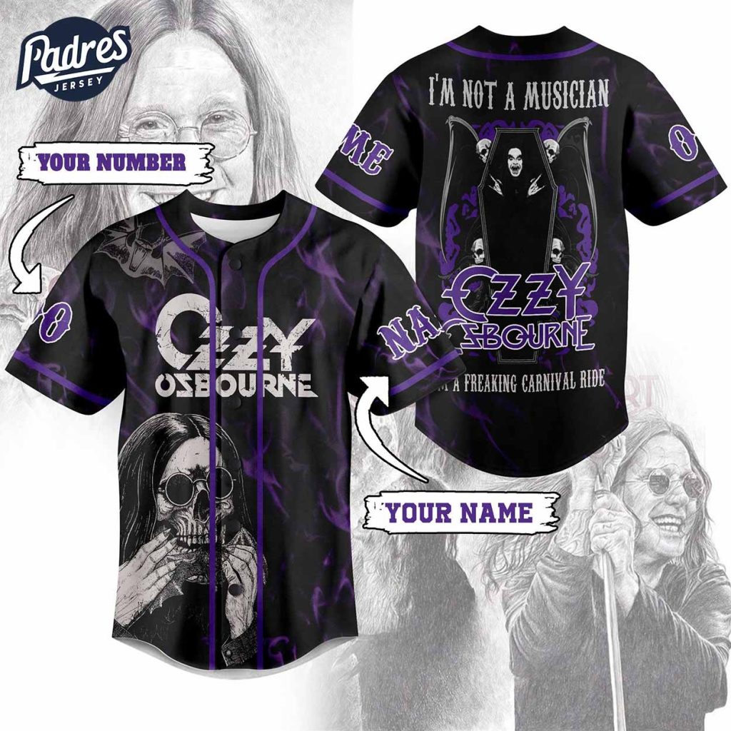 Ozzy Osbourne Music Baseball Jersey