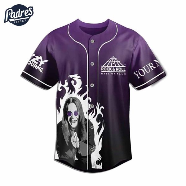 Ozzy Osbourne Rock And Roll Hall Of Fame Custom Baseball Jersey 2