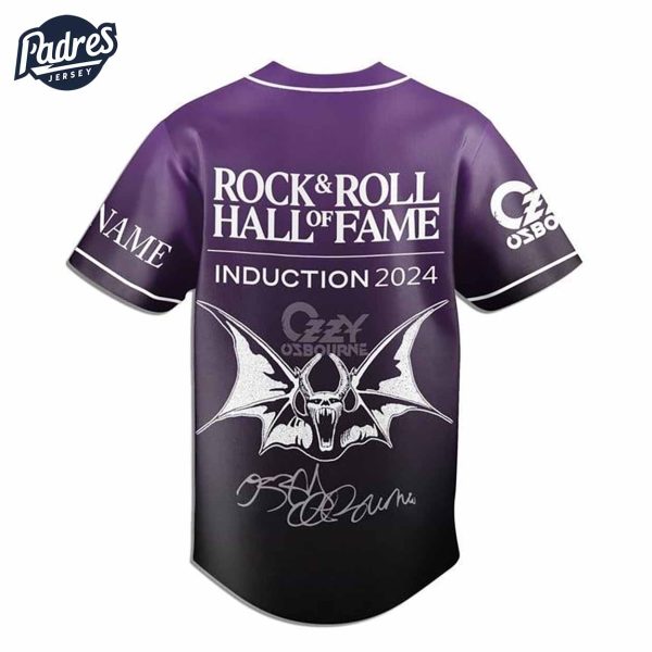 Ozzy Osbourne Rock And Roll Hall Of Fame Custom Baseball Jersey 3