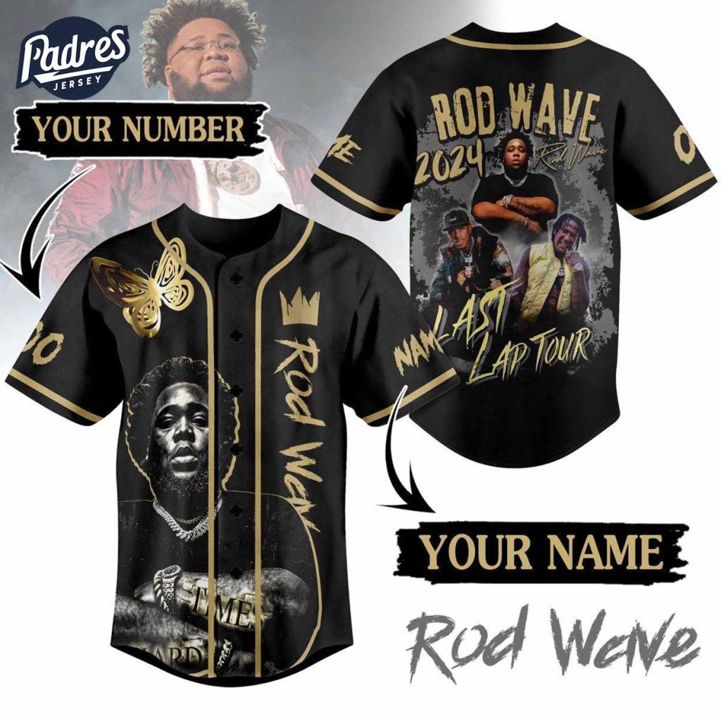 Rod Wave 2024 Last Lap Tour Custom Baseball Jersey Style