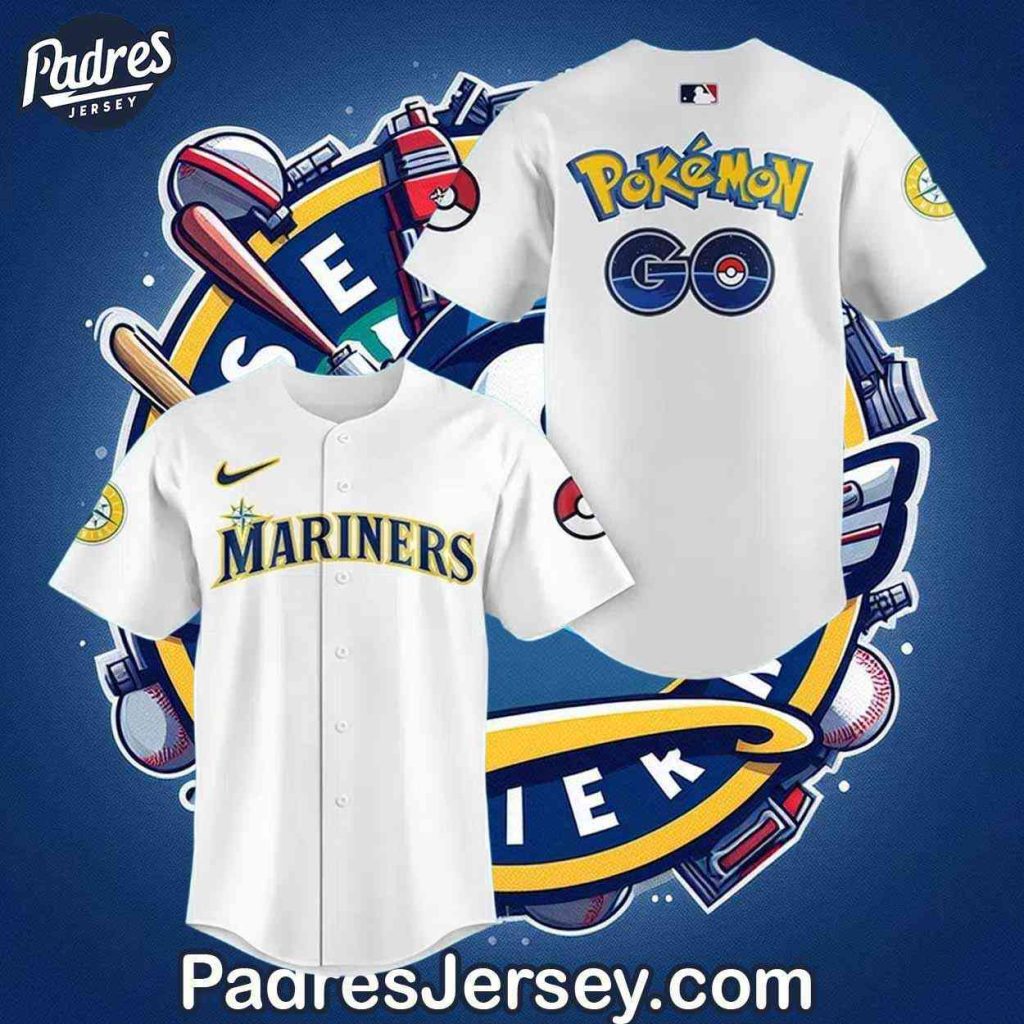 Seattle Mariners Pokemon Go MLB Baseball Jersey