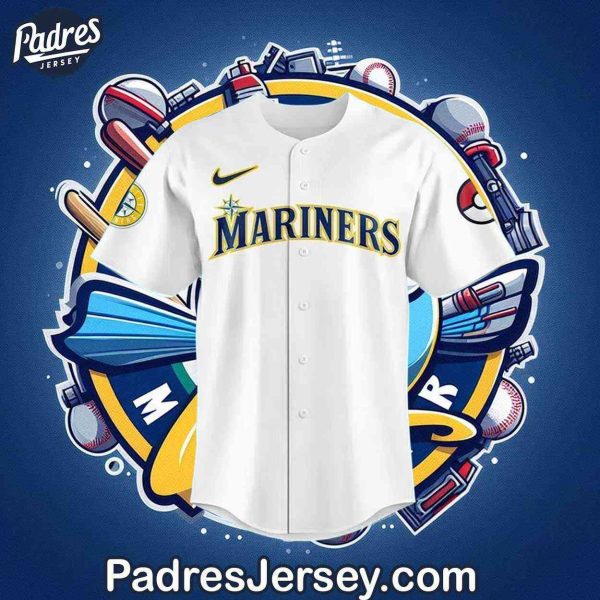 Seattle Mariners Pokemon Go MLB Baseball Jersey 2