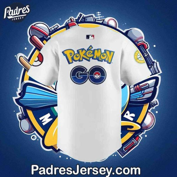 Seattle Mariners Pokemon Go MLB Baseball Jersey 3