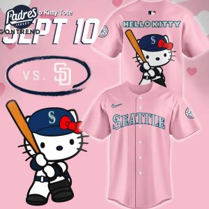 Seattle Mariners x Hello Kitty Night Baseball Jersey 1