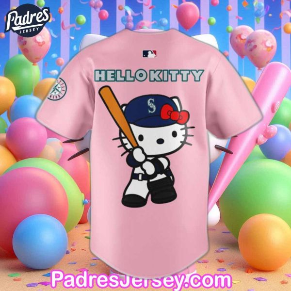 Seattle Mariners x Hello Kitty Night Baseball Jersey 3