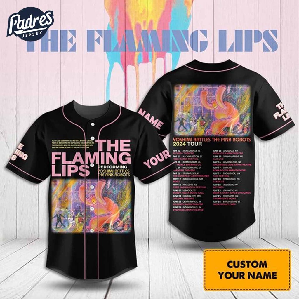 The Flaming Lips Tour 2024 Custom Baseball Jersey