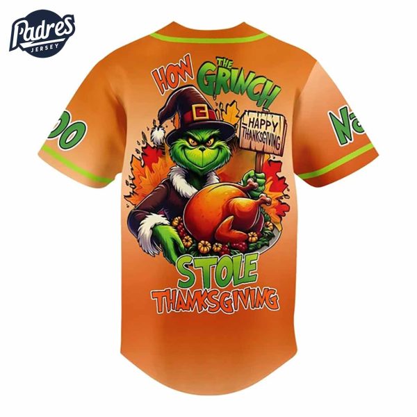 The Grinch Thanksgiving Custom Baseball Jersey 2