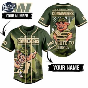 Washington Commanders Salute To Service Custom Baseball Jersey 1