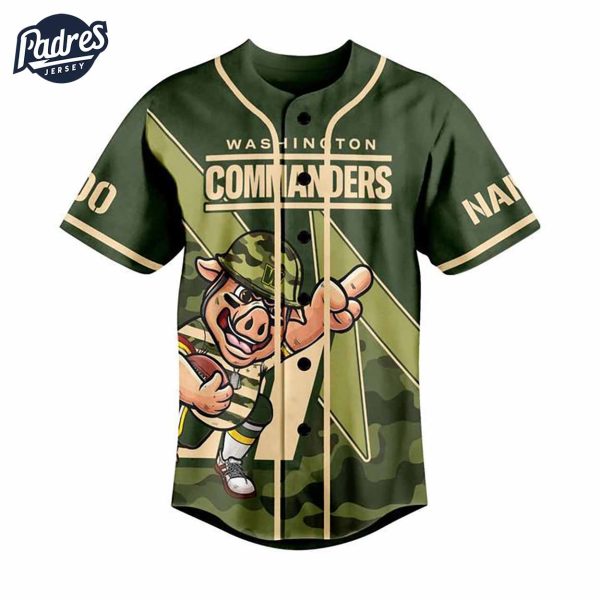 Washington Commanders Salute To Service Custom Baseball Jersey 2