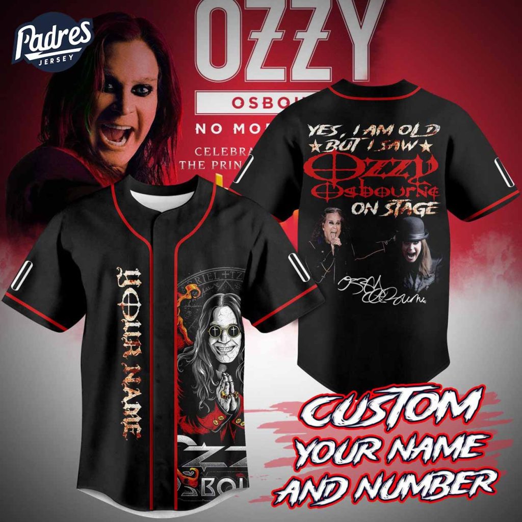 Yes I Am Old But I Saw Ozzy Osbourne On Stage Custom Baseball Jersey