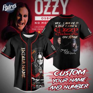 Yes I Am Old But I Saw Ozzy Osbourne On Stage Custom Baseball Jersey 1