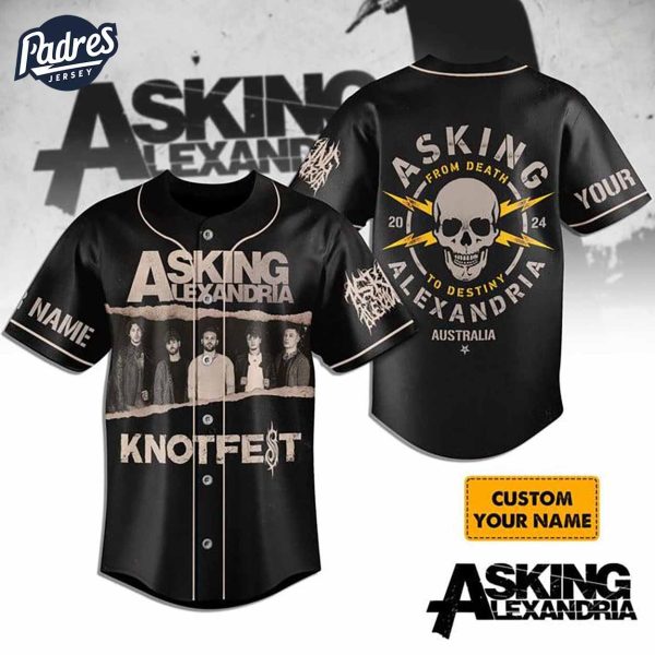 Asking Alexandria Rock Band Baseball Jersey 1