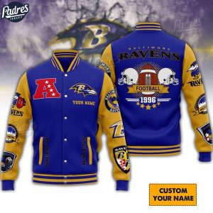 Baltimore Ravens NFL Baseball Jacket Custom Name 1