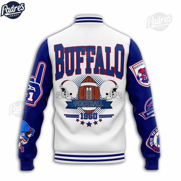 Buffalo Bills NFL Baseball Jacket Custom Name 2