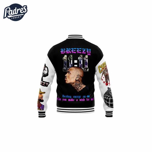 Chris Brown Breezy 1111 Custom Baseball Jacke 3