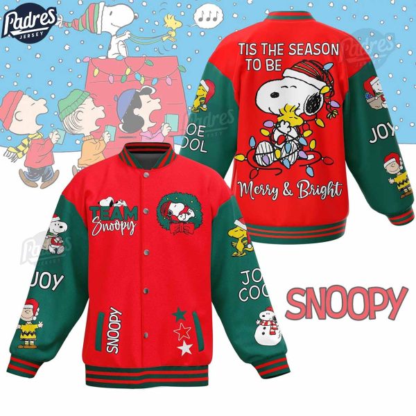 Christmas Team Snoopy Baseball Jacket 2