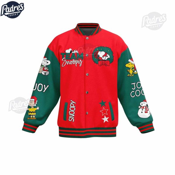 Christmas Team Snoopy Baseball Jacket 3